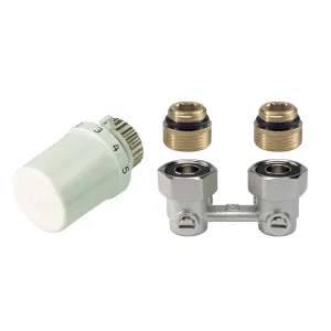 TL3096EY15 Radiator set V: T3019 + 1/2" angle valve V2496, bottom-mount