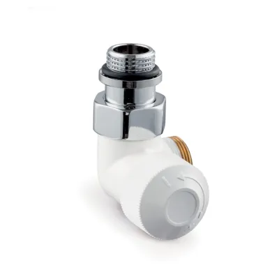 Радиаторный вентиль Resideo V2081LSL15A White, Double angle left