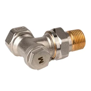 V2410E0010 - with nickel-plated tailpiece, straight to DIN, DN10, 3/8 in