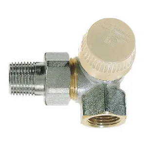 V2000RVS10 10 mm Double Angle Right Radiator Valve, 3/8 in