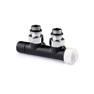 V2883RSL15A - H-Block with TRV Insert, angle right, matt black