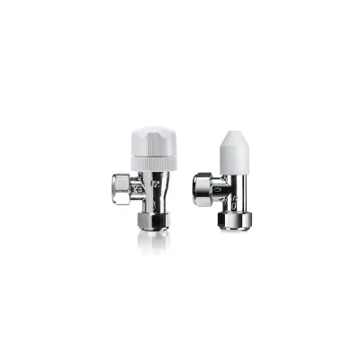 VHL120 ручной клапан и запорный (lockshield), угловой, 15 мм, с сливом и 10 мм push-fit