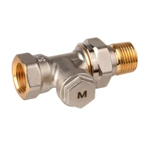 V2410D0015 Verafix-MES-II Lockshield valve, measuring, straight, 1/2 in
