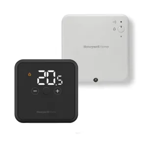 YT43MRFBT32 DT4R Black Wireless Modulating Room Thermostat