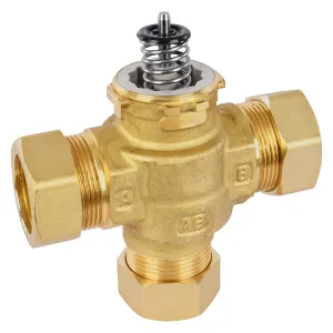 VCZMF6000/U - 22 mm compression fitting, 3-way valve body, 6.8 kvs