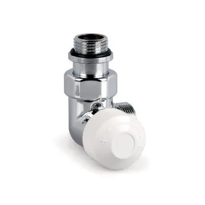 Термостатический радиаторный клапан Resideo V2082LSL15A Chrome, Double angle left