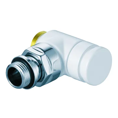 V2481E0015 - Verafix Design lockshield valve, White, Angle