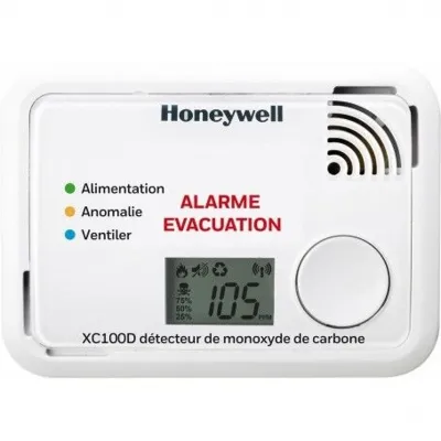 XC100-FR-A Standalone carbon monoxide detector with LED indicators