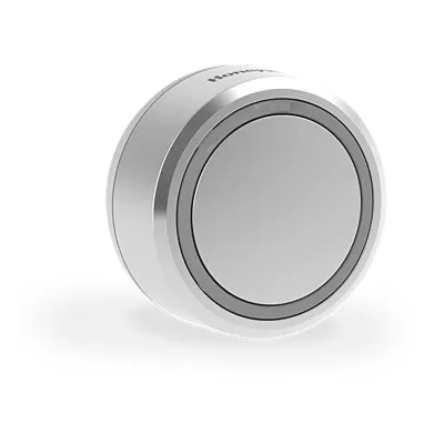 DCP711G Wireless push button with LED confidence light – Round, Grey