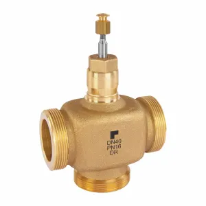 XE50B40 3 way valve, ext. thread, DN50, PN16, kvs40