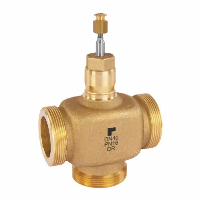 XE50B40 3 way valve, ext. thread, DN50, PN16, kvs40
