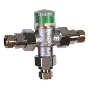 Thermostatic mixing valve TM200VP-3/4H With 22 mm compression connections