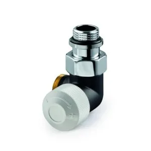 V2083RSL15A Matt black, double angle right, DN15, G 1/2 inch