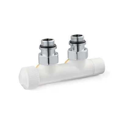 V2881LSL15A - Корпус H с гнездом для ТРВ, угловой влево, белый