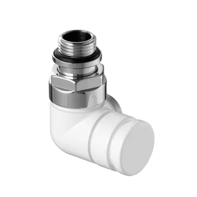 V2481L0015 - Verafix Design lockshield valve, White, Double angle left
