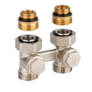 V2471DY15A Radiator connection valve, straight, 1.25 Kvs, Euroconus