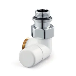 V2481R0015A - Verafix Design lockshield valve, White, Double angle right