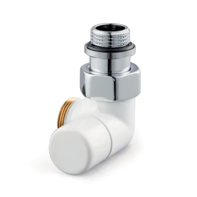 V2481R0015A - Verafix Design lockshield valve, White, Double angle right