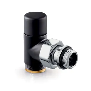 V2483E0015A Matt black, angle, DN 15, kvs 1.18, Rp 1/2 inch