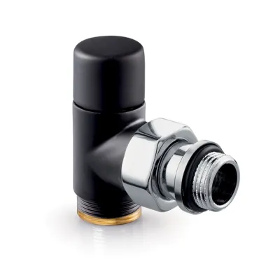 V2483E0015A Matt black, angle, DN 15, kvs 1.18, Rp 1/2 inch