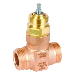 VDE20C2.5RB двухходовой клапан малого размера, наружная резьба, DN20, PN25, Kvs 2,5, красная бронза