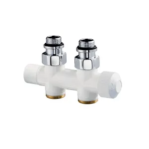 Resideo V2881DSL15A - H-блок с вставкой ТРВ, прямой, белый