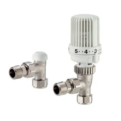 VTL15 Essential TRV и запорный вентиль (lockshield), угловой, 15 мм