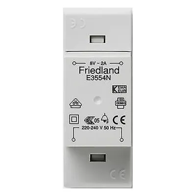 Transformer 8V 2A DIN/Surface