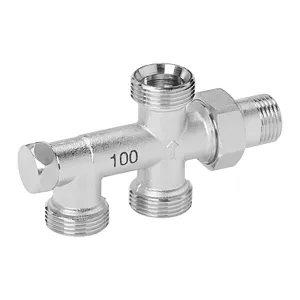 V2211XD0020 Fourway distribution valve for one-pipe systems,straight, floor