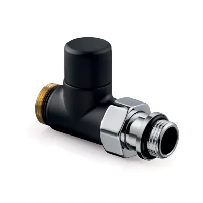 V2483D0015A Matt black, straight, DN 15, kvs 1.18, Rp 1/2 inch